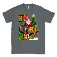 Charcoal Heather Christmas Trex Ho Ho Ho Santa Classic Tee - FaDigitalArtStudio
