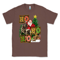 Chestnut Christmas Trex Ho Ho Ho Santa Classic Tee - FaDigitalArtStudio