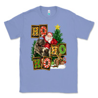 Colony Blue Christmas Trex Ho Ho Ho Santa Classic Tee - FaDigitalArtStudio