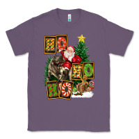 Lavender Christmas Trex Ho Ho Ho Santa Classic Tee - FaDigitalArtStudio