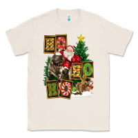 Natural Christmas Trex Ho Ho Ho Santa Classic Tee - FaDigitalArtStudio