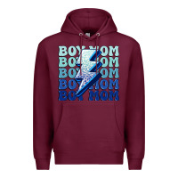 Burgundy boy mom Premium Hoodie - MaliasSmallBusiness