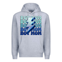 Heather Grey boy mom Premium Hoodie - MaliasSmallBusiness