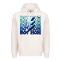 Pale Pink boy mom Premium Hoodie - MaliasSmallBusiness