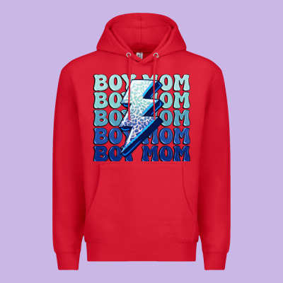 Boy Mom Premium Hoodie Designed By Maliassmallbusiness