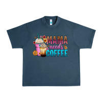 Midnight Navy mama needs coffee Urban Heavy Tee - Zillion Design Studio