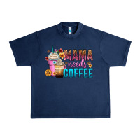 Navy mama needs coffee Urban Heavy Tee - Zillion Design Studio