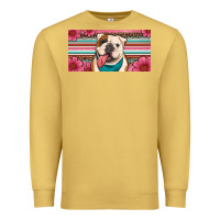 Antique Gold english bulldog floral license plate Premium Sweatshirt - Artiststas