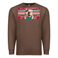 Chestnut english bulldog floral license plate Premium Sweatshirt - Artiststas