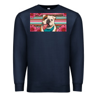 Navy english bulldog floral license plate Premium Sweatshirt - Artiststas