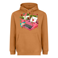 Meerkat pink typewriter and letters Heavyweight Hoodie - AdoDesignShop