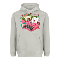 Moon Dust pink typewriter and letters Heavyweight Hoodie - AdoDesignShop
