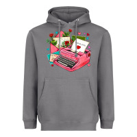 Storm pink typewriter and letters Heavyweight Hoodie - AdoDesignShop