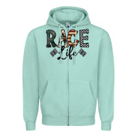 Seafoam race life Zipper Hoodie - CowhideDigitalArt