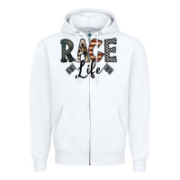 White race life Zipper Hoodie - CowhideDigitalArt