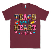 Burgundy teach your heart out Classic Tee - Zillion Design Studio