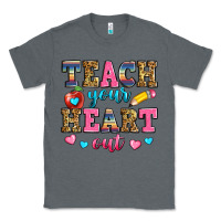 Charcoal Heather teach your heart out Classic Tee - Zillion Design Studio