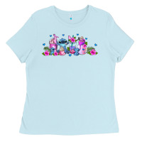 Baby Blue stitch coffee cups libbey glass Ladies Tee - AdoDesignShop