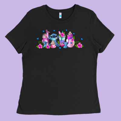 Stitch Coffee Cups Libbey Glass Ladies Tee Designed By Adodesignshop