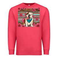 Cardinal british bulldog floral serape Premium Sweatshirt - Artiststas