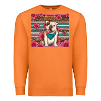 Carrot british bulldog floral serape Premium Sweatshirt - Artiststas