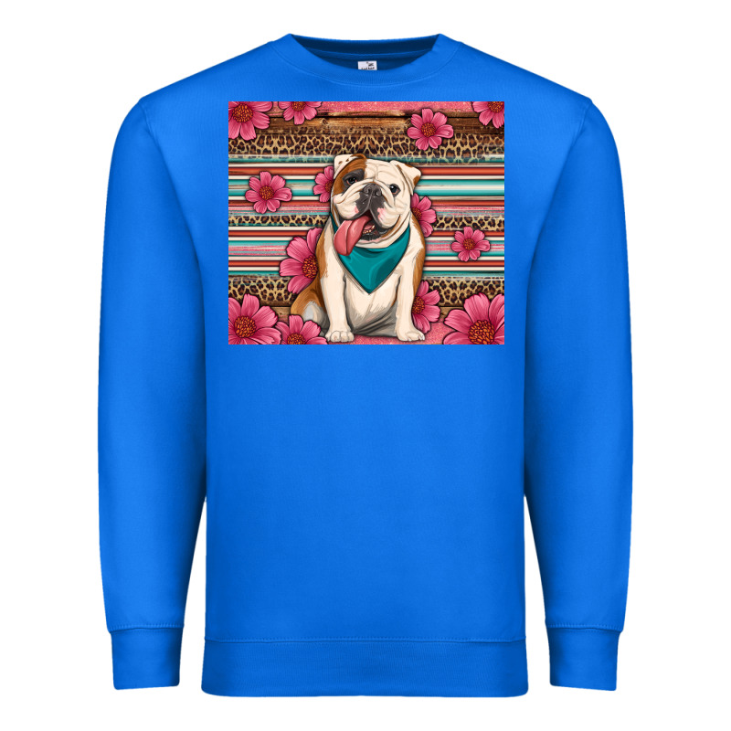 British Bulldog Floral Serape Premium Sweatshirt by Artiststas | Teevron