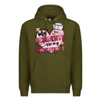 Army Green my residents are my valentines Premium Hoodie - MaliasSmallBusiness
