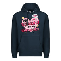 Navy my residents are my valentines Premium Hoodie - MaliasSmallBusiness
