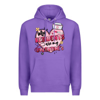 Purple my residents are my valentines Premium Hoodie - MaliasSmallBusiness