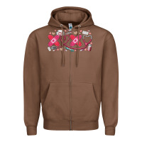 Chestnut xoxo valentine Zipper Hoodie - RacoonDesign
