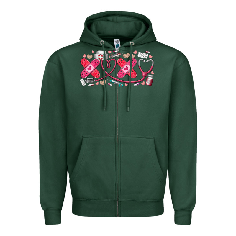 Xoxo Valentine Zipper Hoodie by RacoonDesign | Teevron