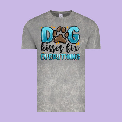 Vintage Tee dog kisses fix everything