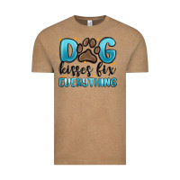 Vintage Coffee dog kisses fix everything Vintage Tee - MaliasSmallBusiness