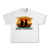 Lunar Rock the world needs more cowboys Urban Heavy Tee - texasbilliewilder