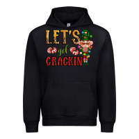 Black Let's get crackin Christmas Urban Hoodie - NancyCooperArtShop