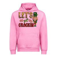 Fuchsia Pink Let's get crackin Christmas Urban Hoodie - NancyCooperArtShop