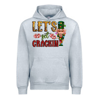 Heather Grey Let's get crackin Christmas Urban Hoodie - NancyCooperArtShop