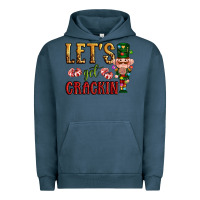 Pigment Midnight Navy Let's get crackin Christmas Urban Hoodie - NancyCooperArtShop