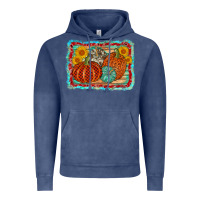Vintage Denim pumpkin sunflower Vintage Hoodie - AdoDesignShop