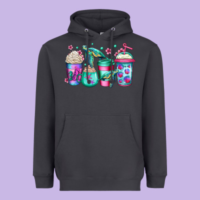Turtle Coffee Cups Heavyweight Hoodie Designed By Jasminsmagicworld