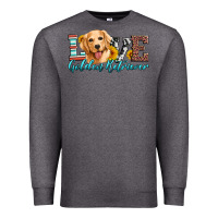 Charcoal Heather love golden retriever Premium Sweatshirt - Artiststas