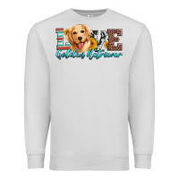 Dove Grey love golden retriever Premium Sweatshirt - Artiststas