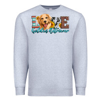 Heather Grey love golden retriever Premium Sweatshirt - Artiststas