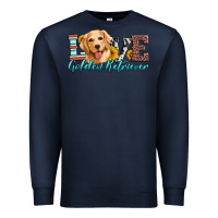 Navy love golden retriever Premium Sweatshirt - Artiststas