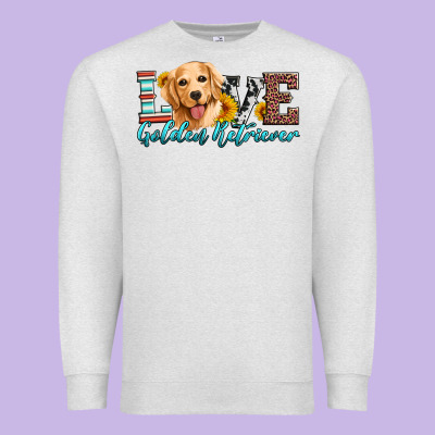 Love Golden Retriever Premium Sweatshirt Designed By Artiststas