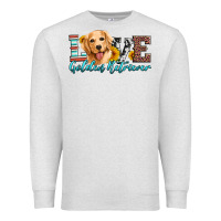 Oatmeal Heather love golden retriever Premium Sweatshirt - Artiststas