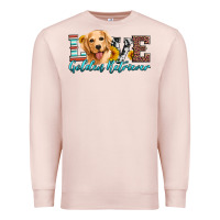 Pale Pink love golden retriever Premium Sweatshirt - Artiststas