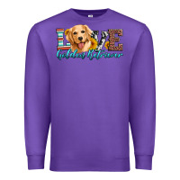 Purple love golden retriever Premium Sweatshirt - Artiststas
