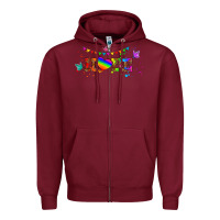 Burgundy lgbtq hope  libbey glass Zipper Hoodie - HRA Design Shop
