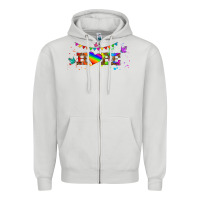 Dove Grey lgbtq hope  libbey glass Zipper Hoodie - HRA Design Shop